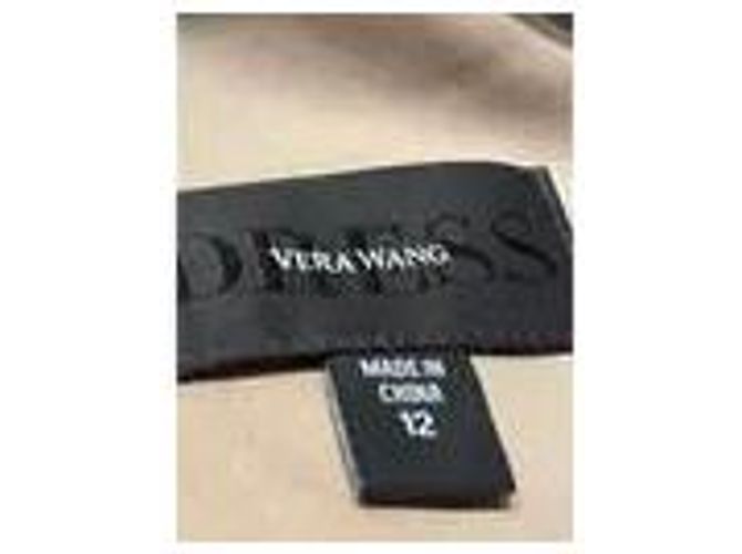 Vera Wang Spitzenkleid in Lila mit V-Ausschnitt - Ansicht 7
