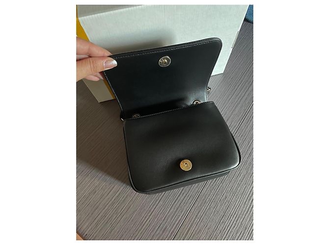 Borsa Chanel CC Mania in pelle d'agnello nera Nero - vista 4