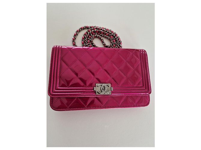 Wallet On Chain Chanel Portafoglio sulla catena BOY Rosa - vista 2