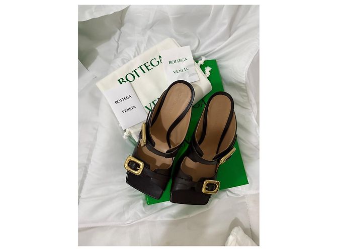 Bottega Veneta Sandale Hellbraun - Ansicht 4
