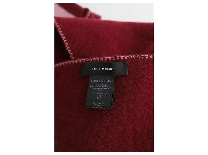 Isabel Marant Etoile Sciarpa in lana bordeaux - vista 6