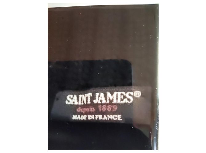 Vestido Saint James de lã preto com gola alta - vista 3
