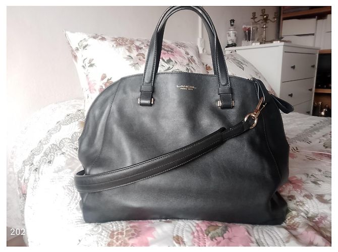 BORSA A MANO LANCEL 48 50 A06343 PELLE NERA CON TRACOLLA Nero - vista 11