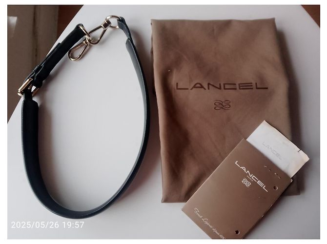 BORSA A MANO LANCEL 48 50 A06343 PELLE NERA CON TRACOLLA Nero - vista 4