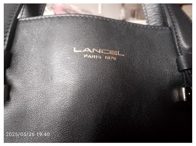 BORSA A MANO LANCEL 48 50 A06343 PELLE NERA CON TRACOLLA Nero - vista 6