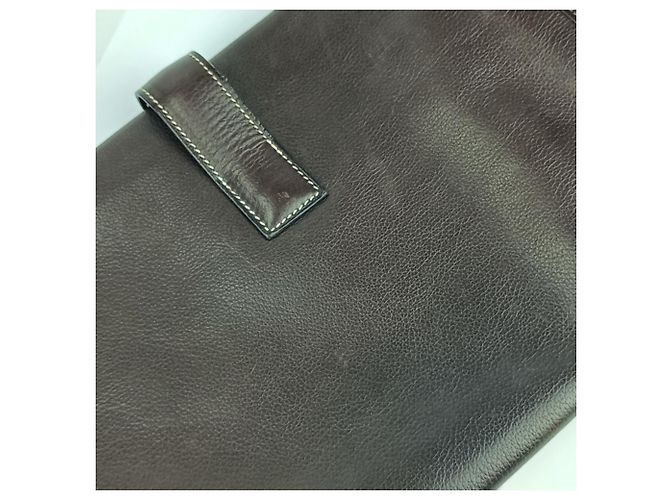 Hermès Borsa Clutch Hermes Jige PM Marrone scuro - vista 7