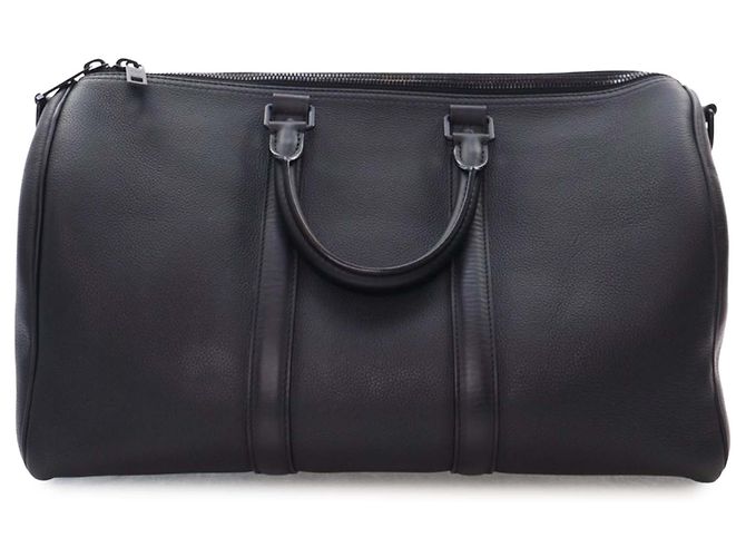 Louis Vuitton Black Aerogram Keepall Bandoulière 40 Noir - vue 5