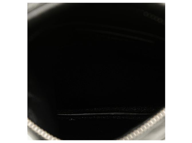 Saint Laurent Schwarze antike Lammleder Sid Flach Umhängetasche - Ansicht 4