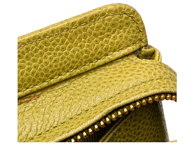 Borsa a spalla Chanel Green Triple CC Caviar Verde Verde chiaro - vista 12