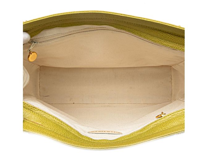 Borsa a spalla Chanel Green Triple CC Caviar Verde Verde chiaro - vista 4