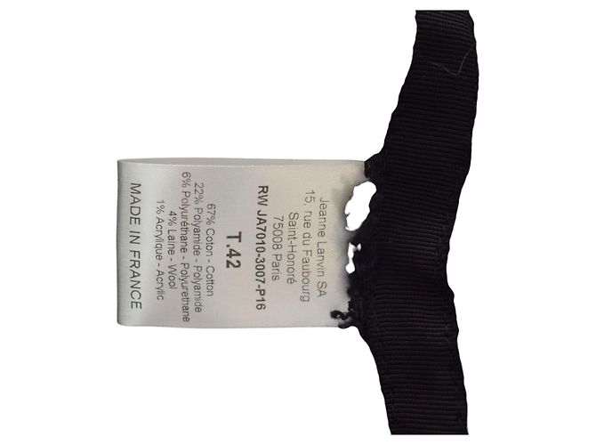 Chaleco sin mangas de punto de mezcla de algodón negro con flecos Lanvin talla 42 - vista 4