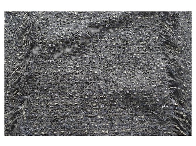 Chaleco sin mangas de punto de mezcla de algodón negro con flecos Lanvin talla 42 - vista 9