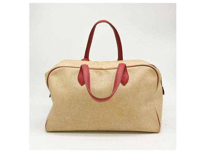 Hermès Borsa Boston Victoria 43 in pelle rossa Hermes Rosso - vista 3