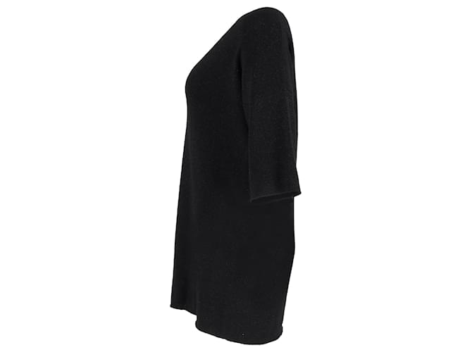 Joseph Knit V-Ausschnitt Pullover in schwarzem Lurex - Ansicht 2