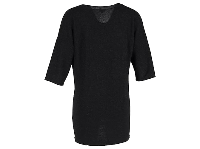 Joseph Knit V-Ausschnitt Pullover in schwarzem Lurex - Ansicht 3