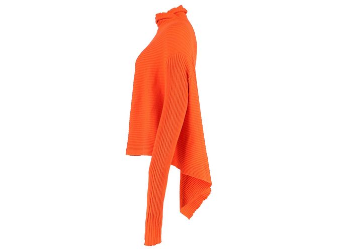 Suéter drapeado Marques Almeida em lã merino laranja - vista 2