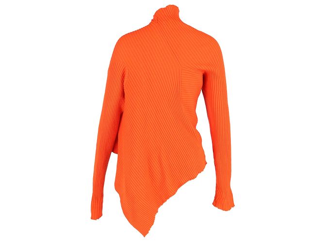 Suéter drapeado Marques Almeida em lã merino laranja - vista 3