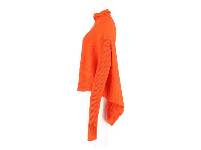 Suéter drapeado Marques Almeida em lã merino laranja - vista 5