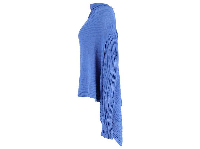 Asymmetrischer Pullover von Marques Almeida aus blauer Baumwolle - Ansicht 2