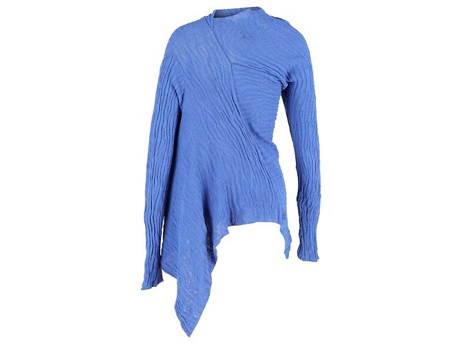 Asymmetrischer Pullover von Marques Almeida aus blauer Baumwolle - Ansicht 3