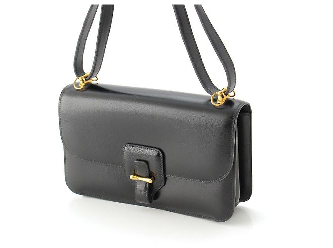 Hermès Borsa a spalla in vitello box nero Hermes Dolly - vista 2