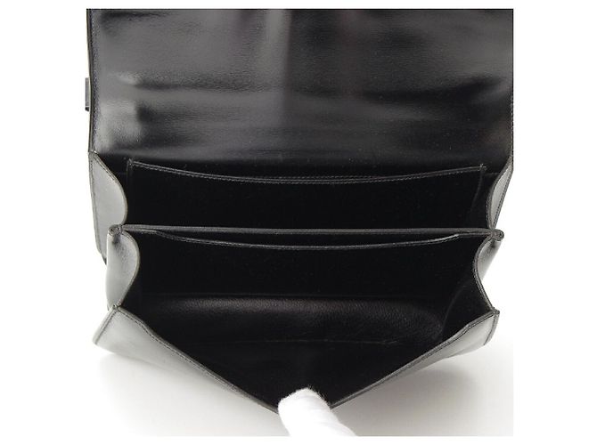 Hermès Borsa a spalla in vitello box nero Hermes Dolly - vista 6