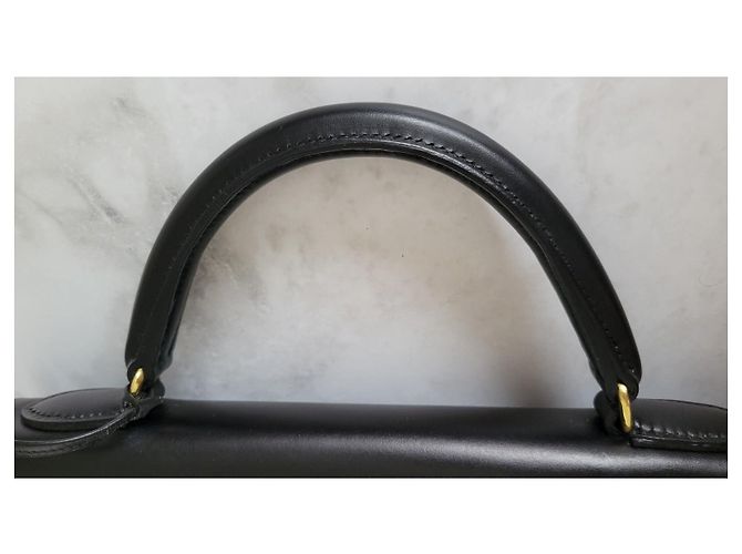 Borsa Hermès Kelly Sellier 32 in pelle box nera Nero - vista 11