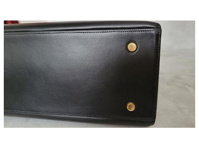 Borsa Hermès Kelly Sellier 32 in pelle box nera Nero - vista 14