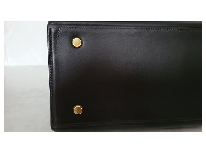 Borsa Hermès Kelly Sellier 32 in pelle box nera Nero - vista 15