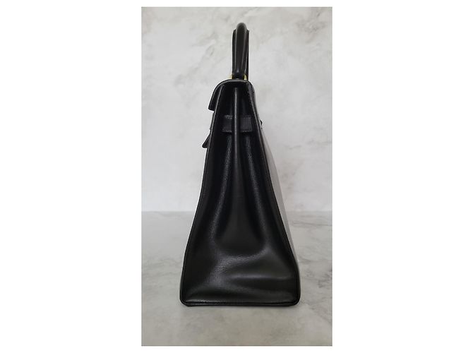 Borsa Hermès Kelly Sellier 32 in pelle box nera Nero - vista 16