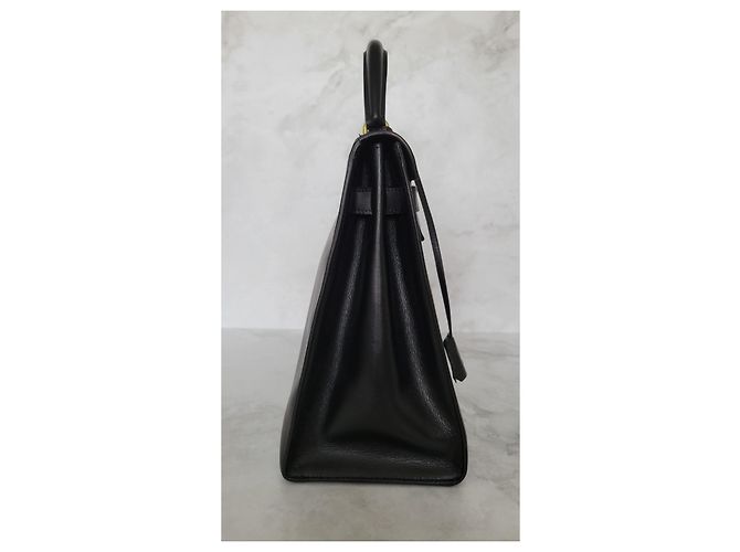 Borsa Hermès Kelly Sellier 32 in pelle box nera Nero - vista 17