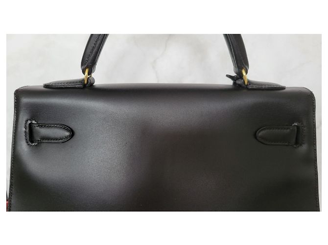 Borsa Hermès Kelly Sellier 32 in pelle box nera Nero - vista 18