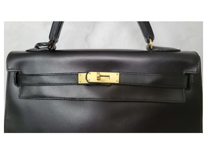 Borsa Hermès Kelly Sellier 32 in pelle box nera Nero - vista 19