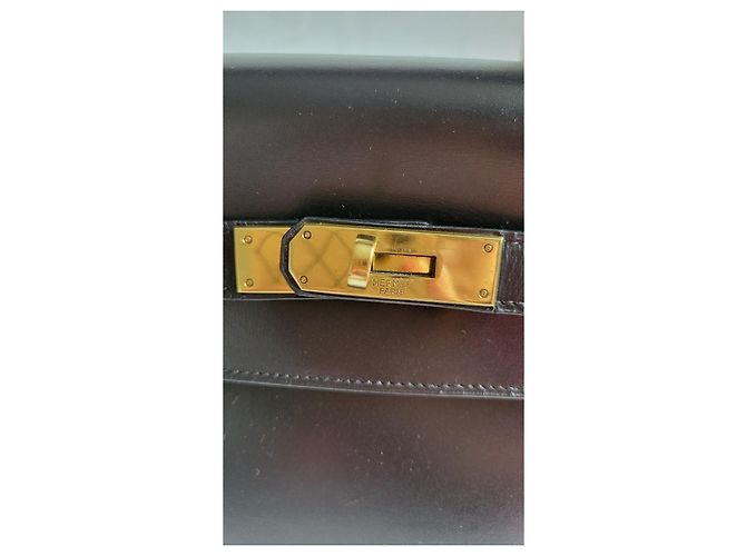 Borsa Hermès Kelly Sellier 32 in pelle box nera Nero - vista 5