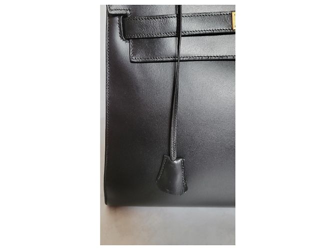 Borsa Hermès Kelly Sellier 32 in pelle box nera Nero - vista 6