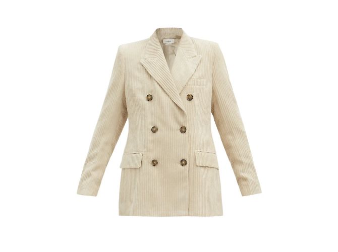 NWT Isabel Marant Étoile Daleyo Blazer de pana de doble botonadura crema 36 Beige - vista 2
