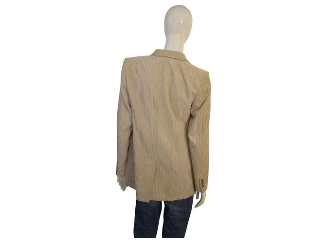 NWT Isabel Marant Étoile Daleyo Blazer de pana de doble botonadura crema 36 Beige - vista 5