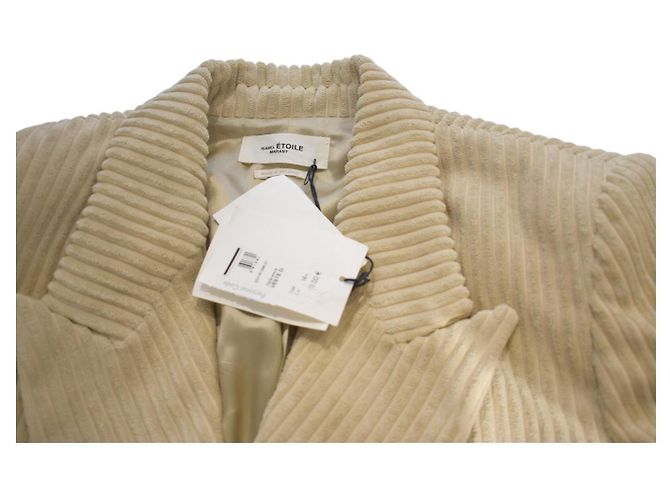 NWT Isabel Marant Étoile Daleyo Blazer de pana de doble botonadura crema 36 Beige - vista 6
