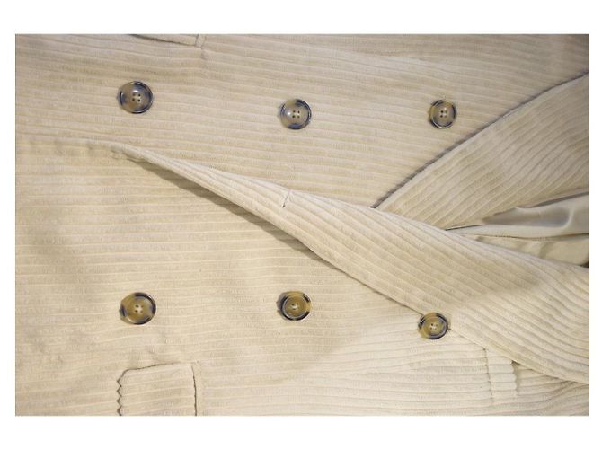NWT Isabel Marant Étoile Daleyo Blazer de pana de doble botonadura crema 36 Beige - vista 8