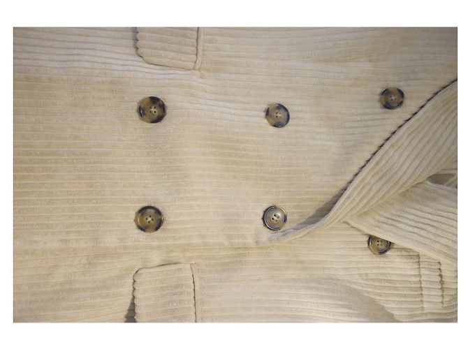 NWT Isabel Marant Étoile Daleyo Blazer de pana de doble botonadura crema 36 Beige - vista 9