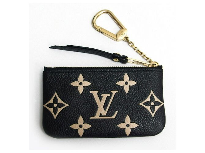 Monedero de cuero Monogram Empreinte Louis Vuitton Negro Multicolor Beige Monograma - vista 4