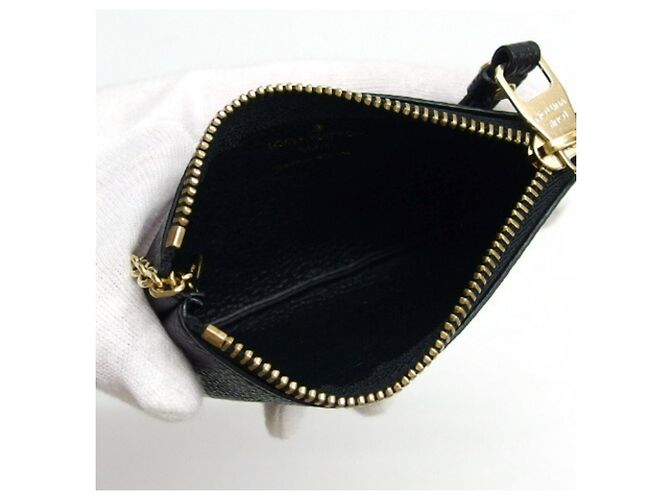 Monedero de cuero Monogram Empreinte Louis Vuitton Negro Multicolor Beige Monograma - vista 5