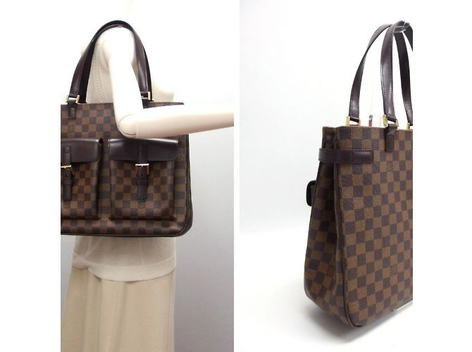 Borsa Tote Damier Uzes Louis Vuitton N51128 Marrone Marrone scuro Damier ebene - vista 3