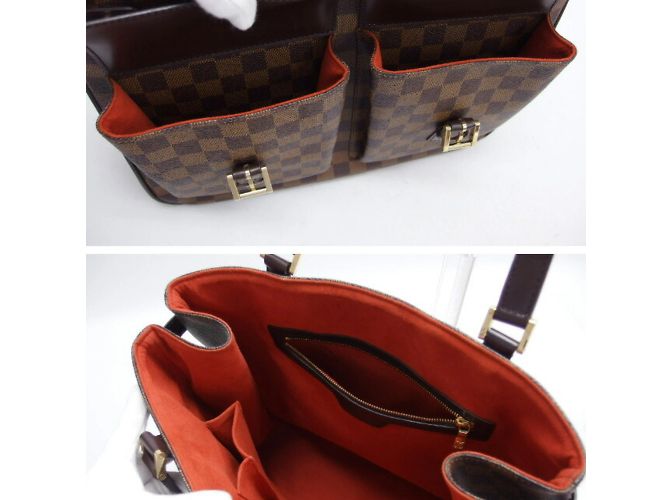 Borsa Tote Damier Uzes Louis Vuitton N51128 Marrone Marrone scuro Damier ebene - vista 5