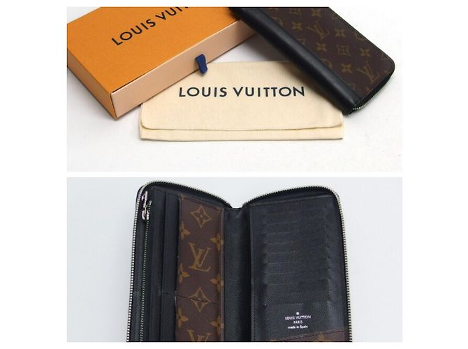Portafoglio verticale Zippy Monogram Macassar Louis Vuitton Nero Monogramma - vista 4