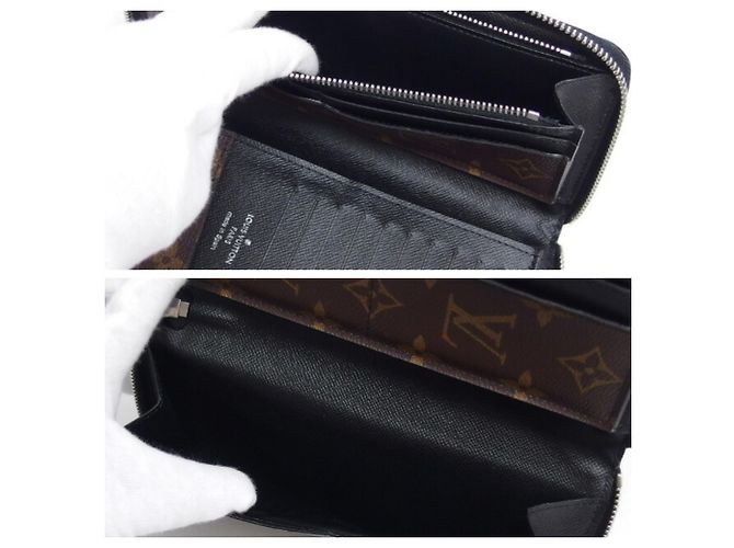 Portafoglio verticale Zippy Monogram Macassar Louis Vuitton Nero Monogramma - vista 5