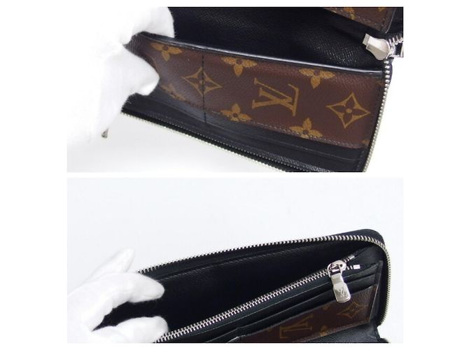 Portafoglio verticale Zippy Monogram Macassar Louis Vuitton Nero Monogramma - vista 6