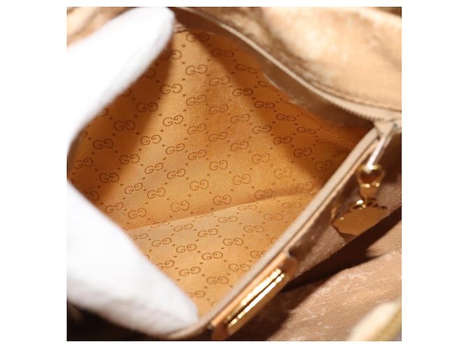 Gucci Borsa a Spalla Micro GG Supreme PVC Beige Oro 007 58 0014 Auth ki5741 D'oro - vista 18