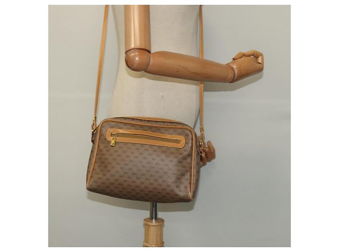 Gucci Borsa a Spalla Micro GG Supreme PVC Beige Oro 007 58 0014 Auth ki5741 D'oro - vista 20