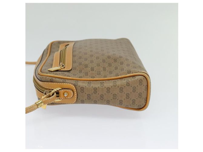 Gucci Borsa a Spalla Micro GG Supreme PVC Beige Oro 007 58 0014 Auth ki5741 D'oro - vista 4